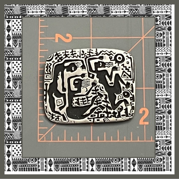 Vintage Alice Seely/Urban Fetishes Petroglyph Brooch/Pin (2000) Dancing Women - Picture 1 of 16
